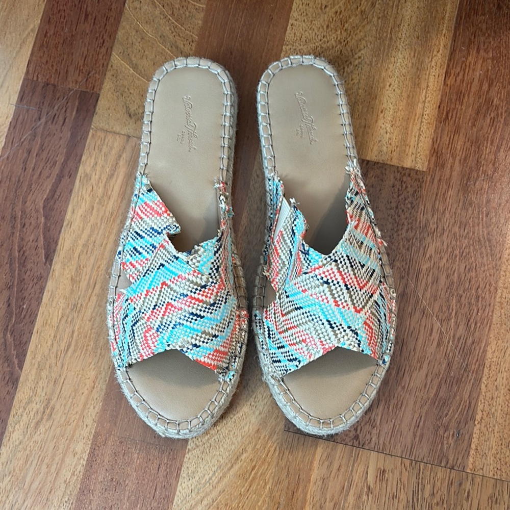 Colorful Woven Slide Sandals